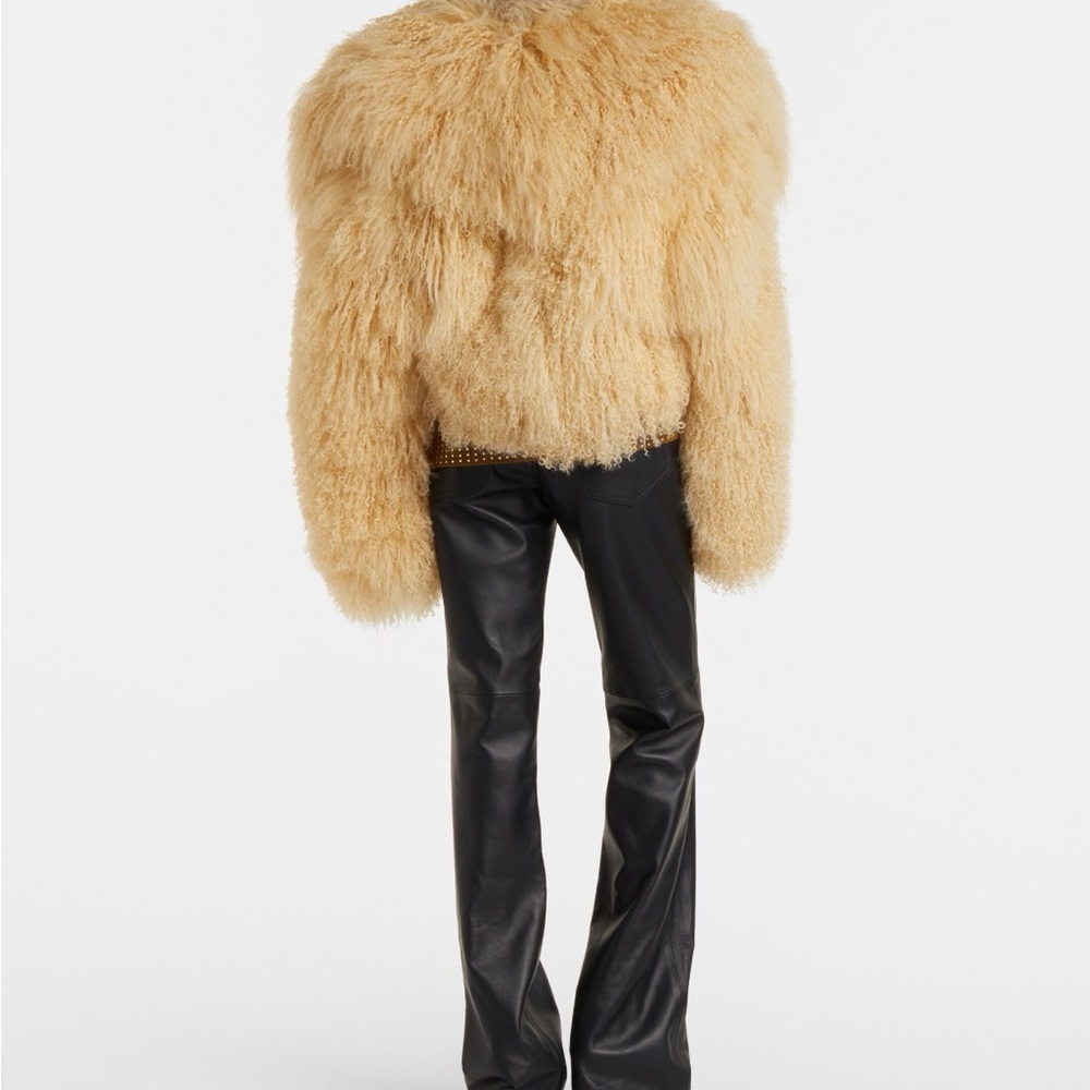 The Attico Cropped Shearling Jacket (36) - Picture 2 of 15
